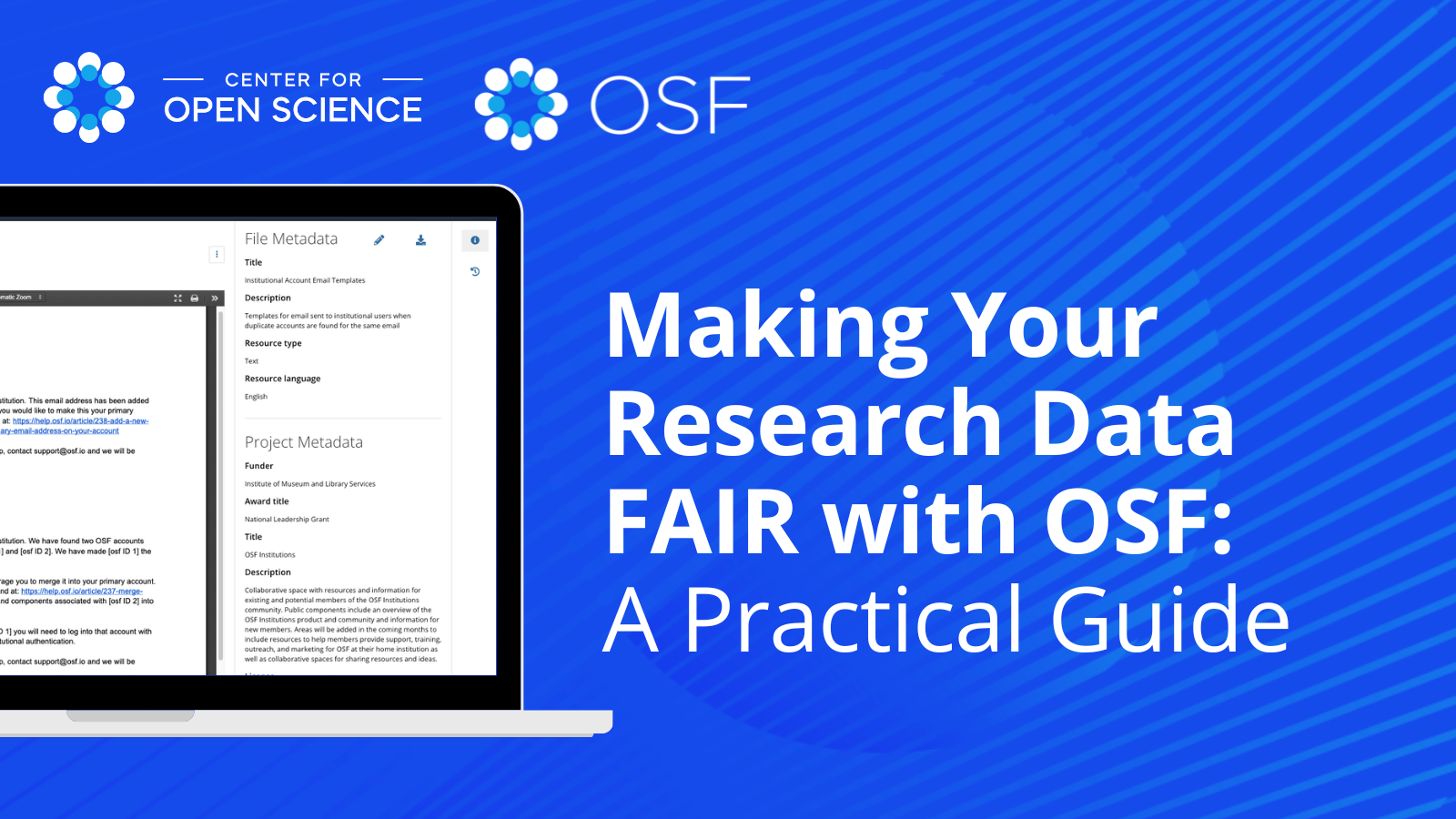 Making your research data fair with OSF